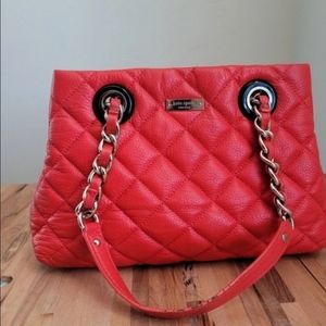 Kate Spade Quilted Leather Red Handbag